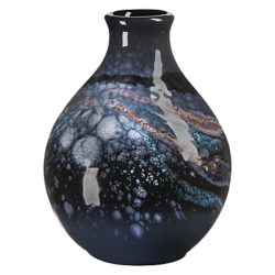 Poole Pottery Celestial Bud Vase, Grey/Blue, H12.5cm